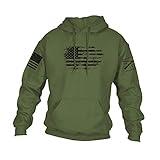 Grunt Style Vintage American Hoodie (Military Green, XXX-Large)