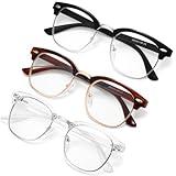 racico Computer Blue Light Blocking Glasses Blue Light Glasses Men Women, Anti Blu-Ray Clear Gaming Glasses Lenses