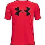 Under Armour Boys Tech Big Logo Short Sleeve T-Shirt , Red (600)/Black , Medium