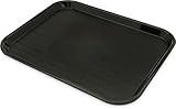 Carlisle CT141803 Cafe 14" x 18" Black Standard Plastic Fast Food Tray