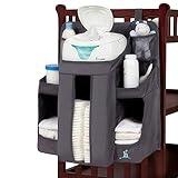 hiccapop Hanging Diaper Organizer for Changing Table and Cribs, Diaper Stacker and Nursery Organizer, Hanging Diaper Caddy Baby Essentials