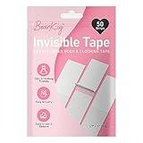 BearKig 50-Strips Double-Sided Tape for Fashion, Tape for Clothes, Fabric Tape for Women Clothing and Body, All Day Strength Tape Adhesive, Invisible and Clear Tape for Sensitive Skins