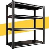 Raybee 40" W Garage Shelving Heavy Duty Shelving Adjustable 4 Tier Storage Shelves Metal Shelves for Garage Storage Rack Load 2000 Lbs Industrial Shelving, 40" W x19 D x57 H