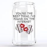 Toasted Tales - You're the Best Thing I Found on the Internet Beer Can | Valentines Day Gifts for Him | Gift for Boyfriend | Gift for Her | Best Friend Valentine Gifts | Beer Can Glass Gift (16 Oz)