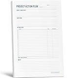 Two Tumbleweeds Project Planner Notepad - 7 x 10” Planning Pad for Project Management with Checklist, Action Items, Notes - Task Planner - To Do List Organizer For Work & School - 50 Sheets