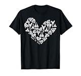 Types Of Sharks Tooth Heart Marine Biology Fossil Collector T-Shirt