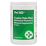 Pet MD - Canine Tabs Plus 365 Count - Advanced Multivitamins for Dogs - Natural Daily Vitamin and Mineral Nutritional Supplement - Liver Flavored Chewable Tablets