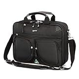 Mobile Edge ScanFast Laptop Briefcase Bag for Men and Women, for 16" PC and Compatible with MacBook 17", TSA Checkpoint Friendly, Black