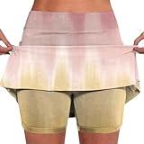 Athletic Skirts Women Summer Lightweight High Waist Slim Yoga Skorts Stretchy Running Skirt for Workout Casual Wear