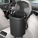 Garoopion Leakproof Car Trash Can, 1.9 Gallon Soft Silicone Hanging Garbage Bin with Lid, Easy to Clean Vehicle Trash Can, Suitable for Sedans, SUVs, MPVs & Trucks