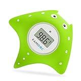 Baby Bath Thermometer with Room Thermometer - Famidoc FDTH-V0-22 NEW Upgraded Sensor Technology for Baby Health Bath Tub Thermometer Floating Toy Thermometer (Green)