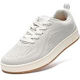 STQ Casual Shoes for Women Trendy Lace Up Sneakers Comfortable Breathable Mesh Business Shoes Beige Size 9