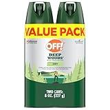 OFF! Deep Woods Insect Repellent Aerosol, Dry, Non-Greasy Formula, Bug Spray with Long Lasting Protection from Mosquitoes, 4 Oz, 2 Count