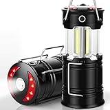 2 Pack Lantern Camping Essentials Lights, Led Flashlight for Power Outages, Tent Lights for Emergency, Survival Gear and Supplies for Hurricane, Rechargeable and Battery Powered Operated Lamp