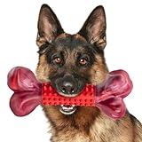 Apasiri Tough Dog Toys for Aggressive Chewers Large Breed, Beef Flavor Dog Chew Bone, Nylon & Rubber Chew Toy for Medium Large Dogs