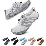 SEEKWAY Water Shoes for Women Adult Quick-Dry Aqua Sock Barefoot Men for Beach Swim River Pool Lake Hiking Kayaking Surfing Gradient Dark Grey