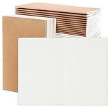 EOOUT 24 Pack Blank Kraft Notebooks, A5 Journals Notebook Bulk, Unlined Paper Sketchbooks, 8.3x5.5in 60 Pages Travel Journal Set for Journaling, Student, Kids, Writing