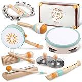 Toddlers Musical Instruments-Baby Montessori Wooden Musical Toys for Toddlers 1-3 Year Old,Kids Percussion Instruments Toy for 1 Year Boy&Girls,Christmas Birthday Gift for 1-3-5+ Year Old