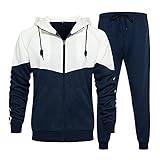 MANTORS Men's Activewear Full Zip Warm Tracksuit Sports Set Casual Sweat Suit TZ95 Blue XL