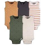 Gerber Baby Boys Multi-Pack Sleeveless Onesies Bodysuit Green Stars 12 Months