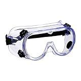 3M Goggle Chemical Splash, Impact-Resistant, Blocks 99.9% of UV, Scratch Resistant, Adjustable Strap, Indirect Ventilation, Flexible Frame Conforms To Face For Secure & Protective Fit (91252H1-DC-10)