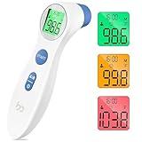 Forehead Thermometer for Adults and Kids, Digital Infrared Thermometer for Baby, Infants and Toddlers, Touchless Thermometer with 3 Color Fever Alarm, FSA HSA Eligible,1s Fast Reading, Accurate