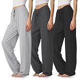 Ultra Performance Womens Pajama PJ Pants 3 Pack Lounge Bottoms Pajamas for Women (Avail in Plus Sizes)