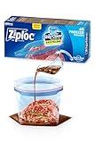 Ziploc Gallon Food Storage Freezer Bags, Stay Open Design with Stand-Up Bottom, Easy to Fill, 60 Count