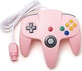 KIWITATA Classic Wired N64 Controller, Retro N64 Remote Joystick Replacement Controller for N64 System Video Games Console Pink