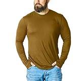 Merino 365 OG Longsleeve 100% Merino Baselayer Thermal Shirt with Thumbloops, Large, Ochre