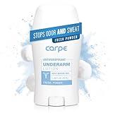 Carpe Underarm Antiperspirant and Deodorant, Fresh Powder Scent