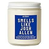 Smells Like Josh Allen Candle – Buffalo Football Inspired Scented Candle – Rich Oak Fragrance – Hand-Poured Soy Wax – Gift for Bills Fans, Home Decor, Man Cave, Game Day Essential
