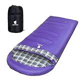 GEERTOP Flannel Sleeping Bag for Adults Backpacking Lightweight Waterproof Cold Weather Warm Sleeping Bag for Camping Hiking Outdoor Travel Hunting