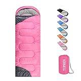 tuphen- Sleeping Bags for Adults Kids Boys Girls Backpacking Hiking Camping Microfiber Liner, Cold Warm Weather 4 Seasons Winter, Fall, Spring, Summer, Indoor Outdoor Use, Lightweight & Waterproof