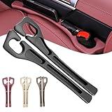 2PCS Car Seat Gap Filler Organizer, No Drop Seat Guard, Automotive Trays & Bags, Drop seat Gap fillers Between Seat and Console Stop Things from Dropping, Perfect for Car, SUV, Truck (Black)