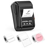 SUPVAN T50M Pro Bluetooth Label Maker Machine with 3 Tapes, Wide Waterproof Label, Versatile App with 40 Fonts and 450+ Icons, Inkless Labeler for Home, Kitchen, School, Office Organization, Black