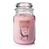 Yankee Candle Fresh Cut Roses Scented Premium 22oz Single Wick Candle Over 110 Hours of Long-Lasting Aroma Ideal for Home Decor Gifting and Events Classic Large Jar Pink