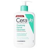 CeraVe Foaming Facial Cleanser | Daily Face Wash for Oily Skin with Hyaluronic Acid, Ceramides, and Niacinamide| Fragrance Free | 16 Fluid Ounce