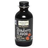 Frontier Co-op Strawberry Flavor, 2 Ounce Glass Jar, Alcohol Free, Flavor for Desserts, Smoothies, Tea, and More