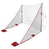 2 Pcs Shank Net Golf Accessory, Golf Shank Net Attachment for Golf Hitting Nets, 7x7ft/7x10ft Golf Barrier Side Net (with Four Sandbags)