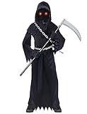 Nabobs Grim Reaper Costume Kids Scary Halloween Costumes for Boys Girls