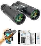 Bird Watching Binoculars for Adults by Smithsonian – 10x42 Binoculars for Bird Watching, Hiking, Travel – Birding Binoculars with Phone Adapter, Adjustable Diopter – Bird Watching Guide Included