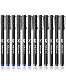 Mr. Pen- Felt Tip Pens, Pack of 12, Black & Blue, Fast Dry, Fine Point Black Felt Tip Pens, Bible Journaling