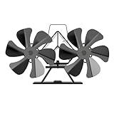 Miaton Wood Stove Fan Heat Powered Stove Fan Non Electric | Dual Motor Fireplace Fan | Thermal Fan for Wood Stove | Heat Activated Fan | Cocoon Fan | Wood Burning Stove Fans