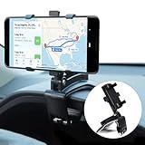 Wogomz Universal Car Phone Clip Holder for Dashboard, Multifunctional Car Dashboard Mobile Phone Holder, 360° Rotation Auto Rear View Mirror Phone Holder Clip, Compatible with 4"-7" Smartphones