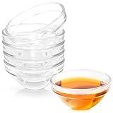 Nufiwra 3" Clear Glass Pinch Bowls, 6 Pack 2.5oz Stackable Small Prep Dishes for Spices, Dipping Sauces, and Ice Cream Toppings - Dishwasher, Microwave, and Freezer Safe