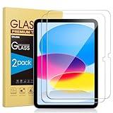 SPARIN Screen Protector Compatible with iPad 10th Generation 10.9 inch (2022 Models), 2 Pack 9H Hardness Tempered Glass for iPad 10 with Case Friendly, Anti-Scratch, Touch Sensitive