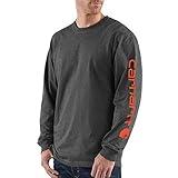 CarharttmensLoose Fit Heavyweight Long-Sleeve Logo Sleeve Graphic T-ShirtCarbon Heather2X-Large