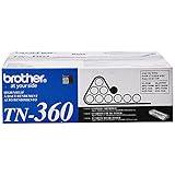 Brother Genuine High Yield Toner Cartridge, Black Toner, Page Yield Up To 2,600 Pages, TN360