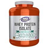 NOW Foods Sports Nutrition, Whey Protein Isolate, 25 g With BCAAs, Unflavored Powder, 5-Pound